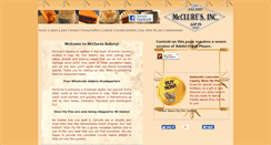 Desktop Screenshot of mccluresbakery.com